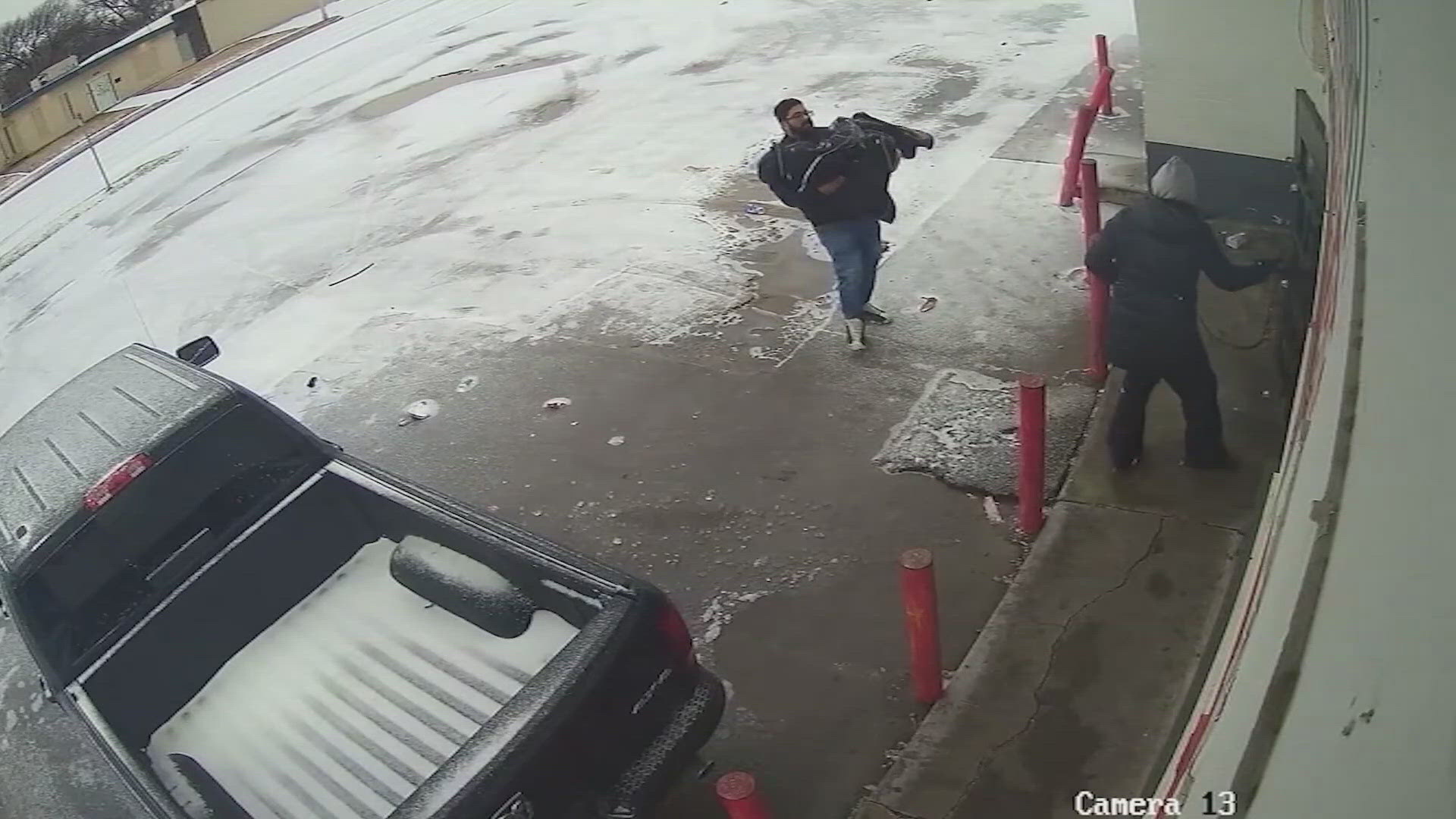 Manager carries homeless woman inside after she's found frozen in winter  storm. She told him 'I love you' after rescue