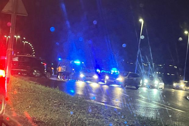 Driver arrested after crash on busy roundabout in Taunton