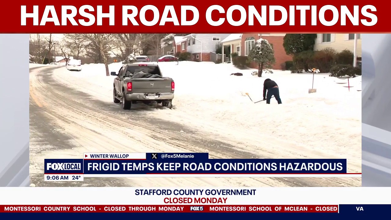 Frigid temps, harsh road conditions across DMV