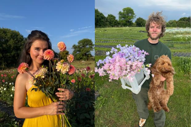 Couple leave London to build flower farm near Taunton