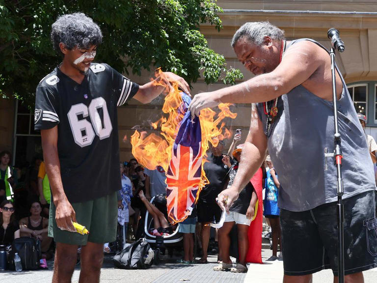'Horrific': Flag burning stuns nation