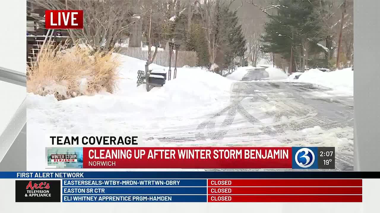 Norwich residents dig out from winter storm Benjamin