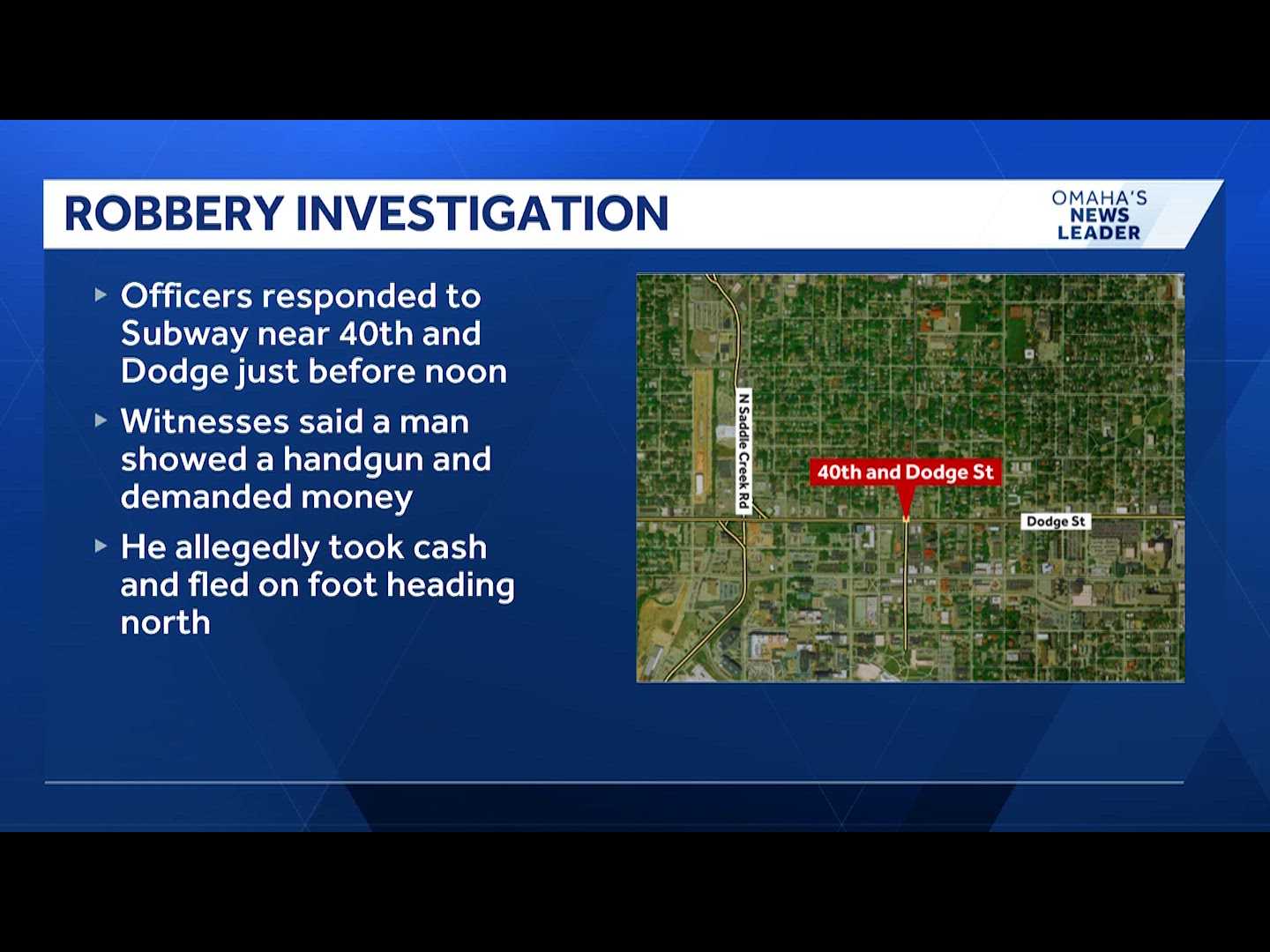 Omaha police searching for man accused of robbing a Subway