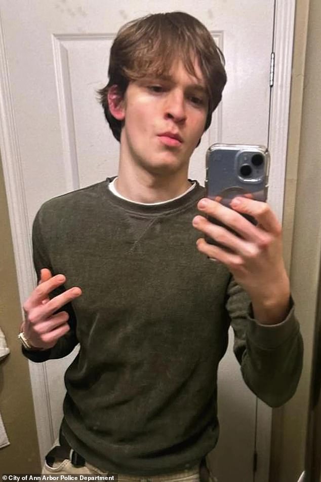 Lucas Mattson, 19, has been found dead after vanishing in Ann Arbor, near Detroit, on Friday