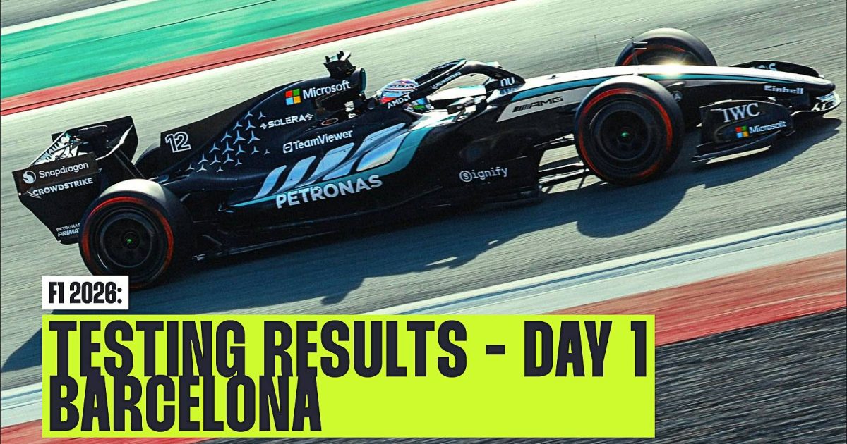 F1 results: Unofficial testing times from day 1 (Barcelona)<br>