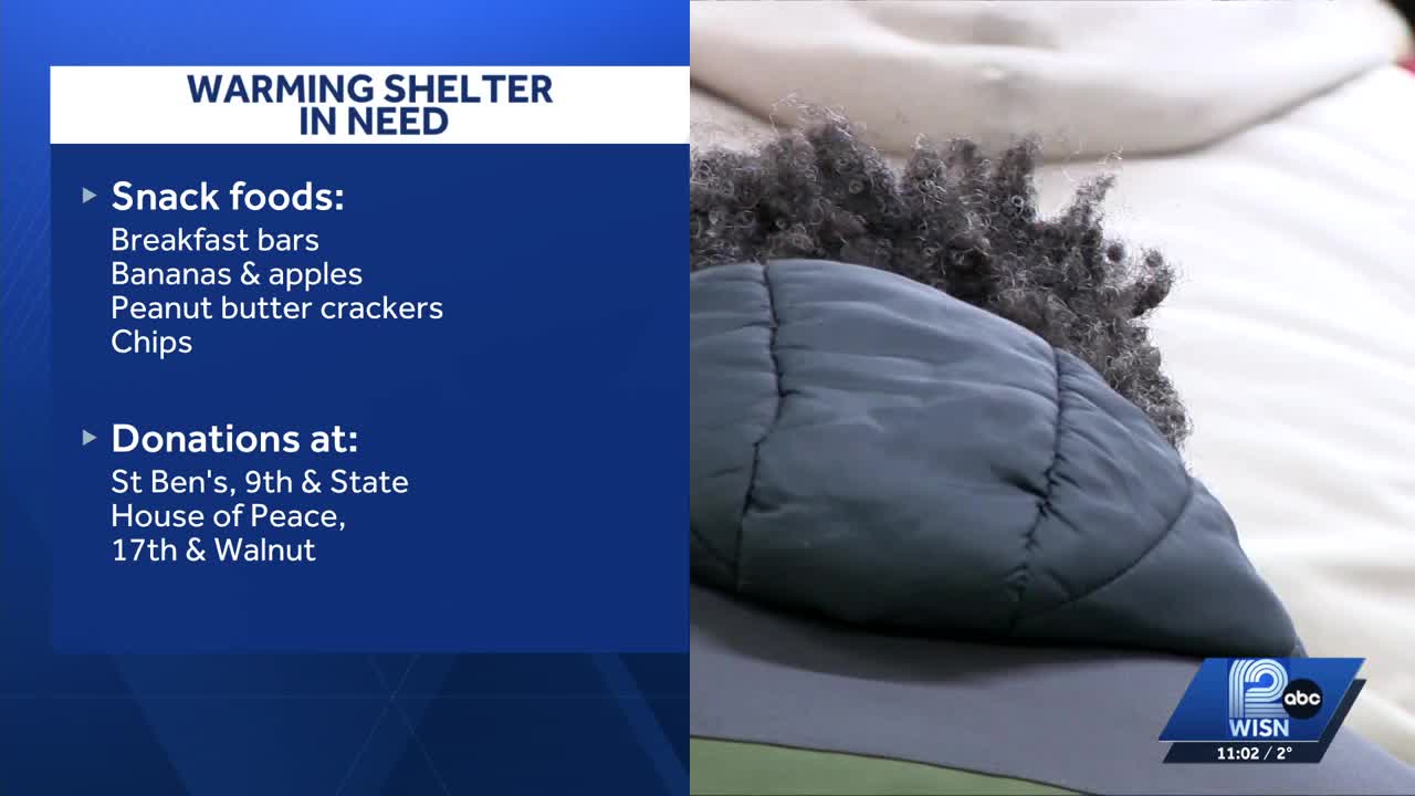 Milwaukee warming shelter needs food donations