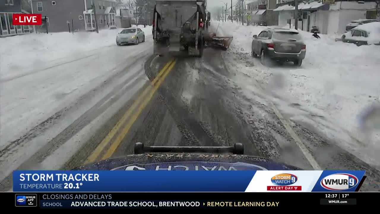 New Hampshire road conditions slick in some areas as snow accumulates