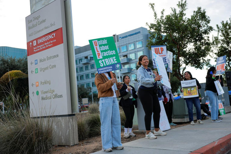 Tens of thousands of striking California healthcare workers begin to ...