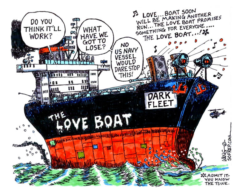 SOFREP cartoon: Sanction-busting ships and the grey zone shell game