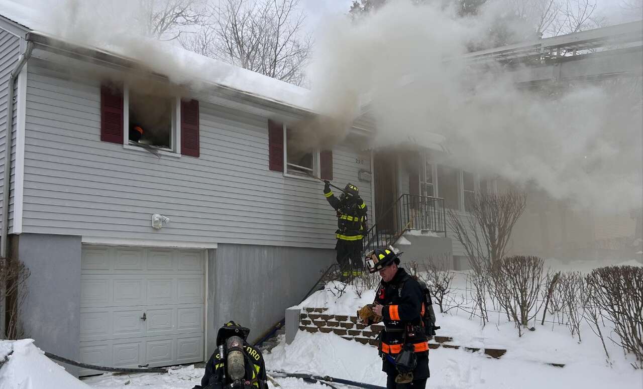 Stratford home under construction bursts out in flames, officials say