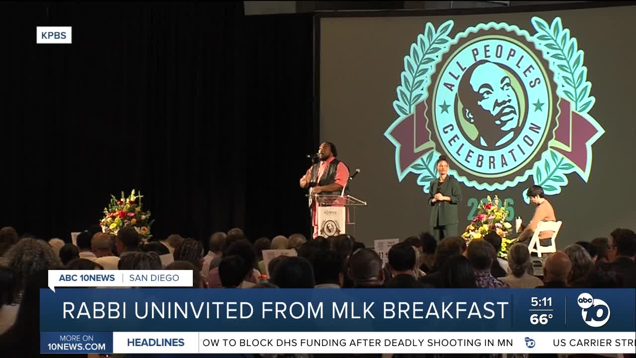 San Diego rabbi uninvited from MLK breakfast sparks calls for apology