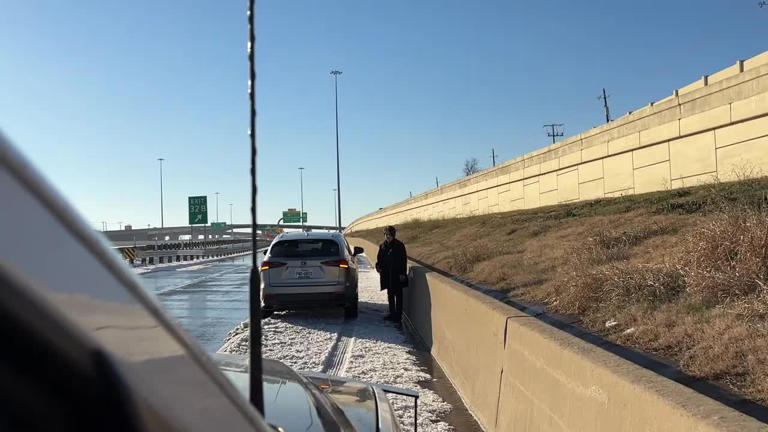 Dallas Sheriff's Patrol rescues drivers stranded on icy roads during ...