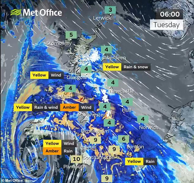 UK weather map reveals where Storm Chandra will hit today: Britain ...