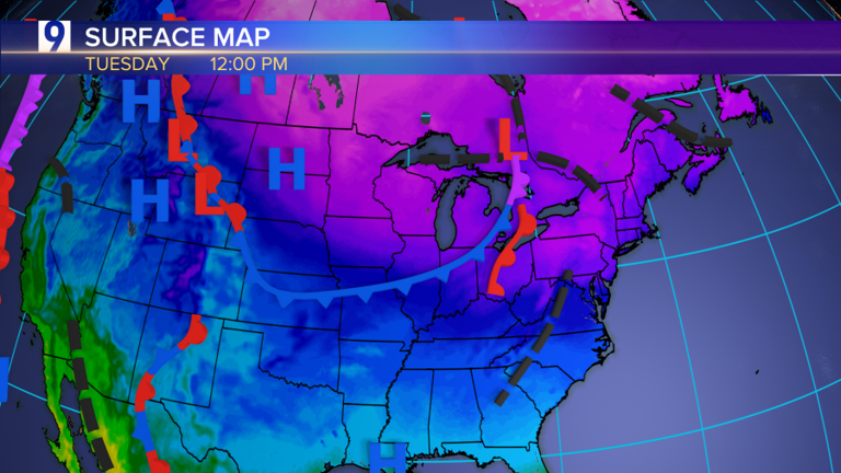 Arctic cold front brings a reinforcing blast of cold air