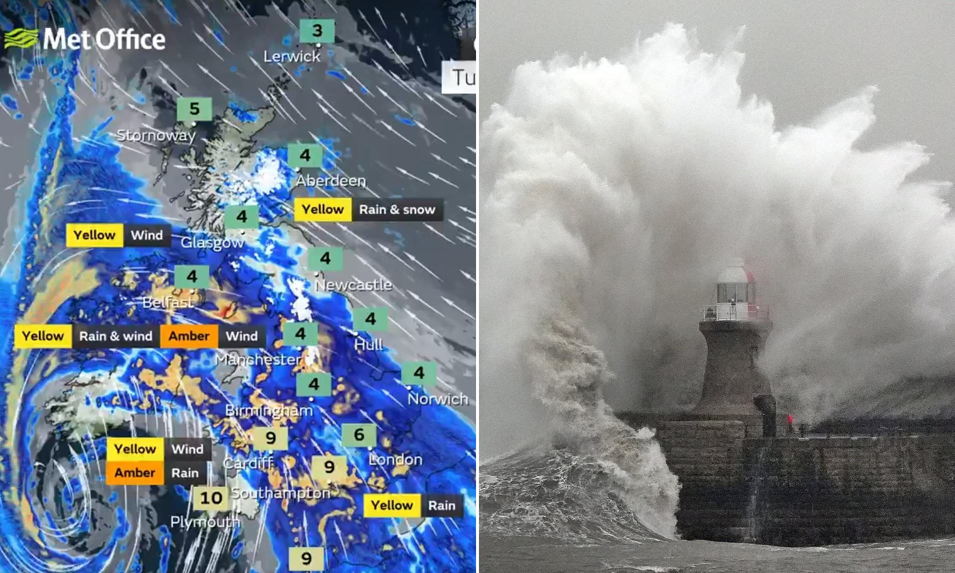 UK weather map reveals where Storm Chandra will hit today: Britain ...