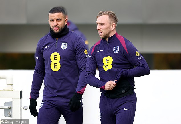 There was also no place in the squad for either Jarrod Bowen (right) or six-time Premier League winner Kyle Walker (left)