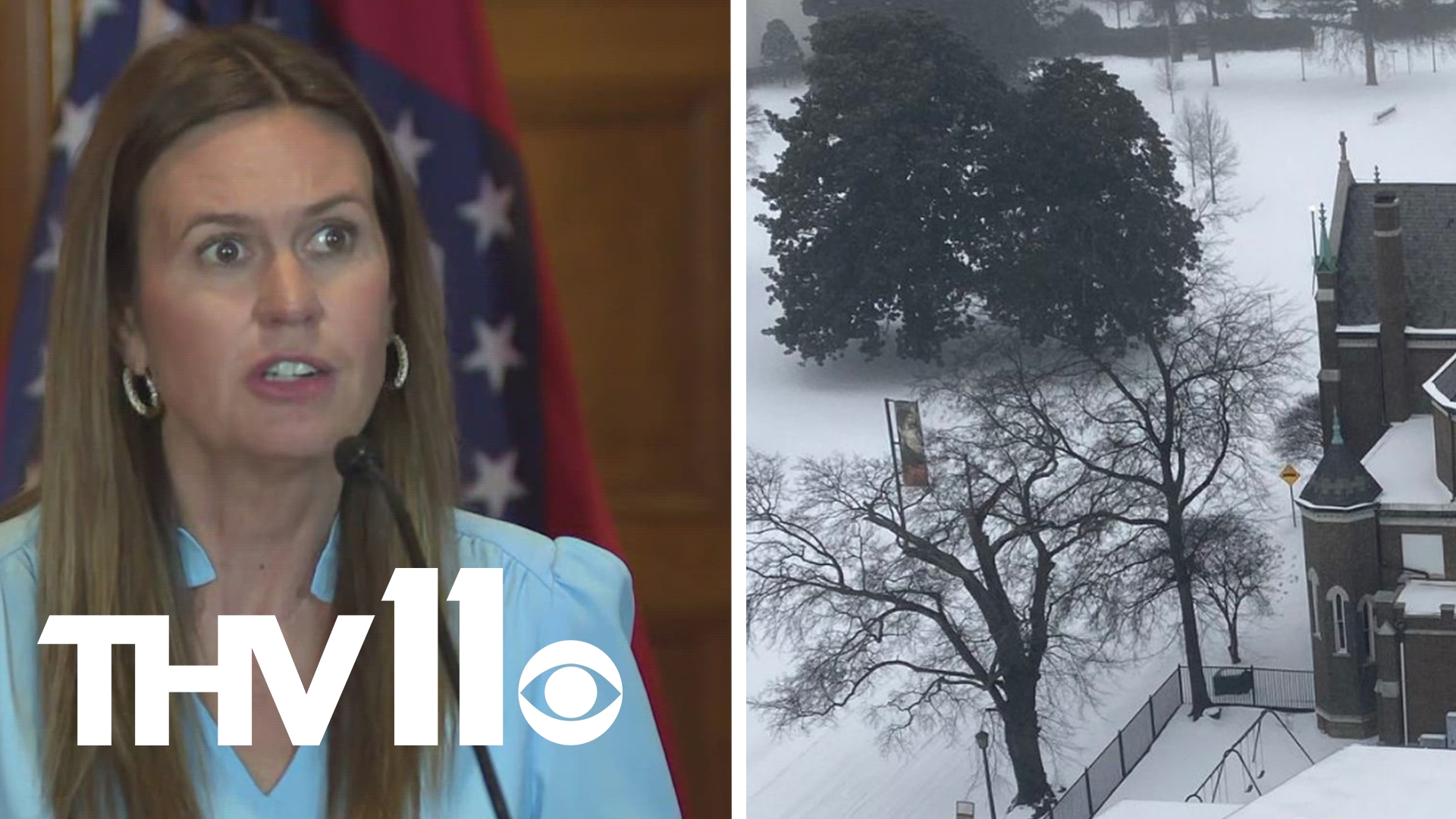 Governor Sanders gives update on latest conditions during Arkansas ...