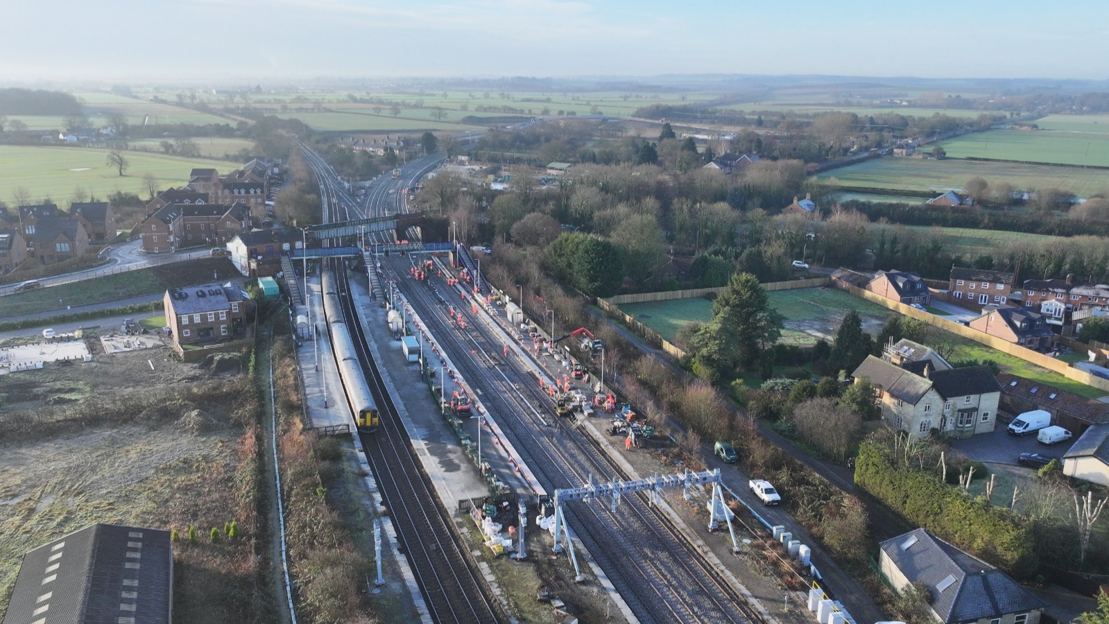 Major track upgrades 'transforming train travel' between Leeds and York ...
