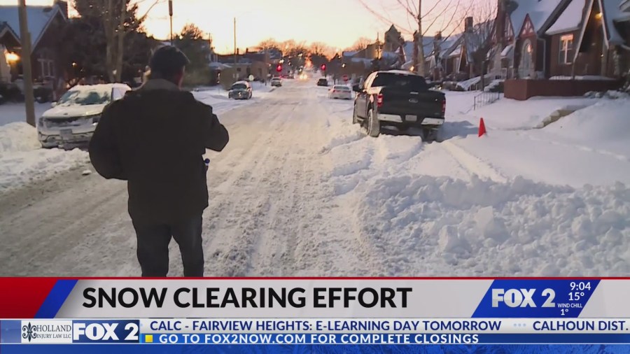 Snow pile dumped on South St. Louis Street
