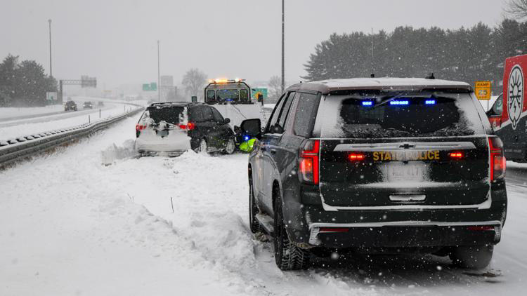 Winter storm leads to dozens of crashes across New Hampshire