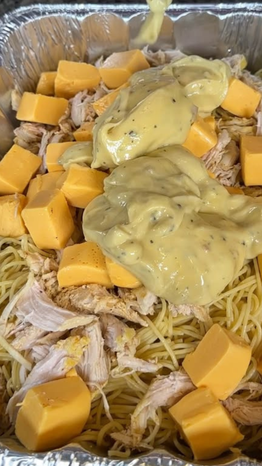 This creamy chicken spaghetti is the easiest dinner win