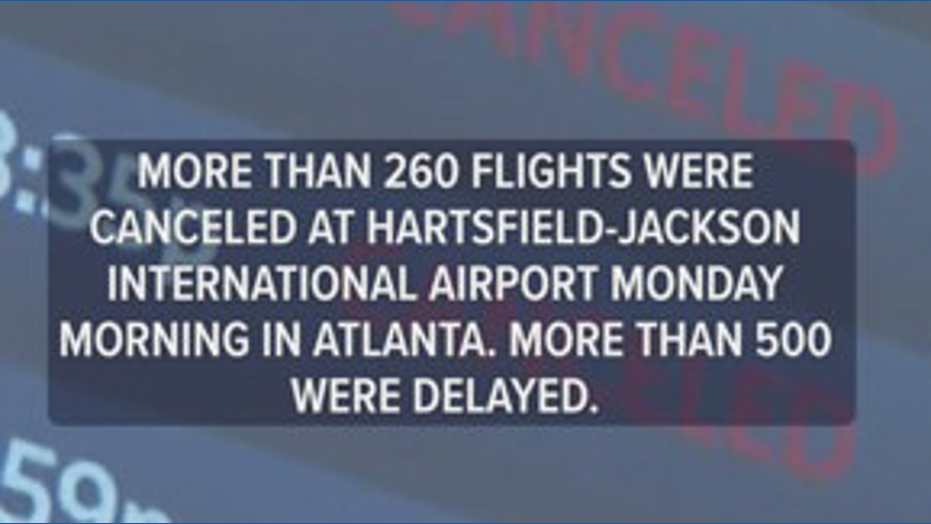 Canceled & delayed flights in ATL