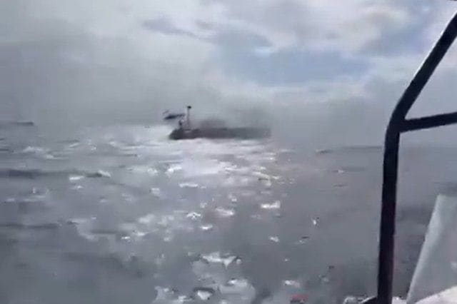 Yacht catches fire near Tingloy Island in Batangas; 7 crew members rescued