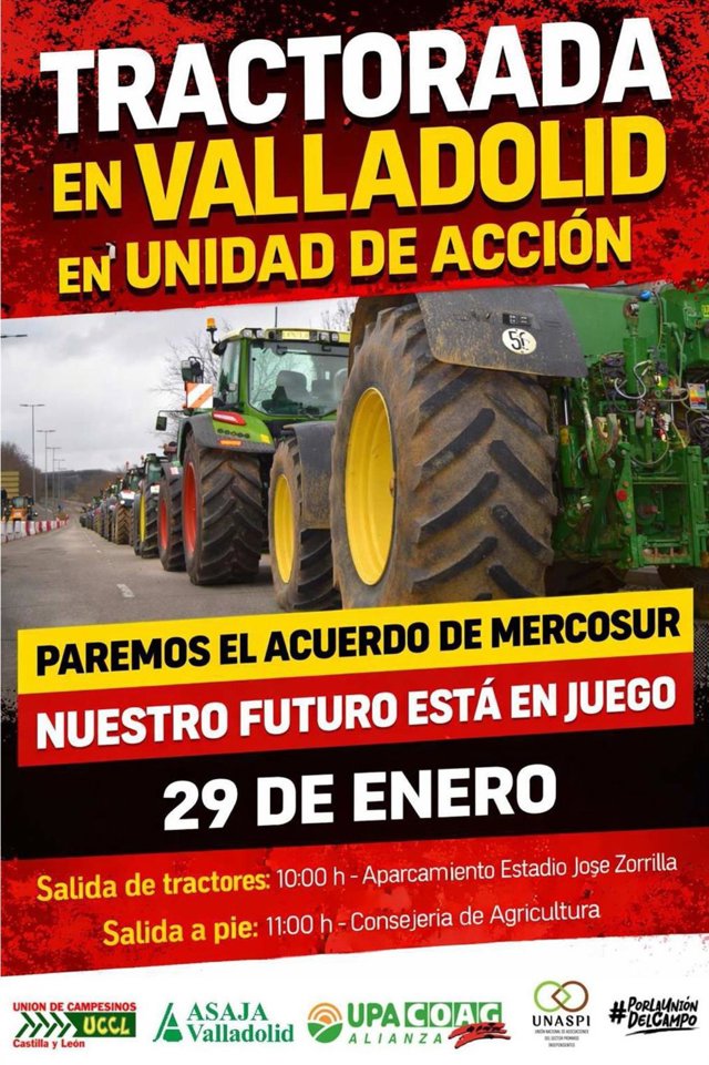 Las OPAs de Valladolid esperan que la tractorada del jueves se ...