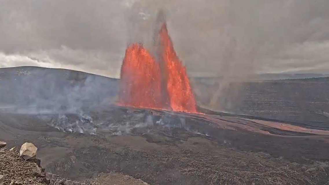 Watch: Hawaii's Kilauea volcano erupts with 8-hour-long lava fountain