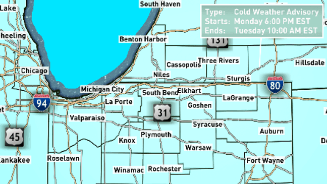 Lake effect snow returns, wind chills bring temperatures below zero ...