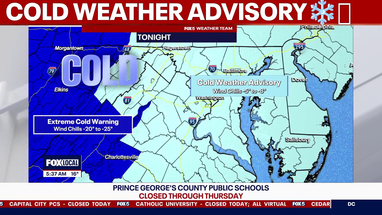 DC weather: Cold weather advisory remains in effect
