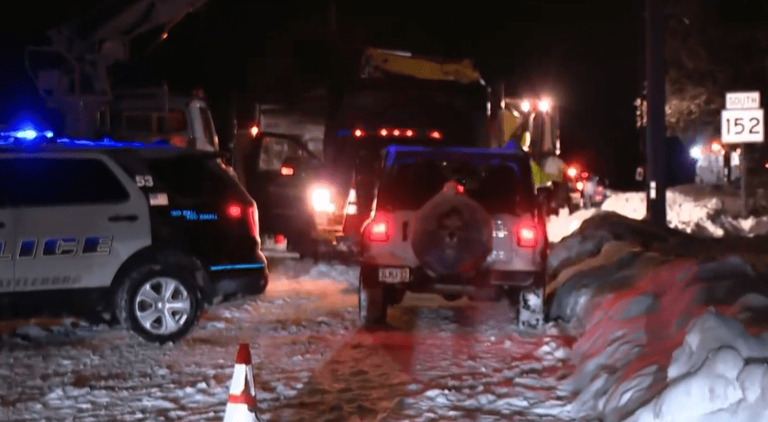 Crews work through the night on major water main break in Attleboro