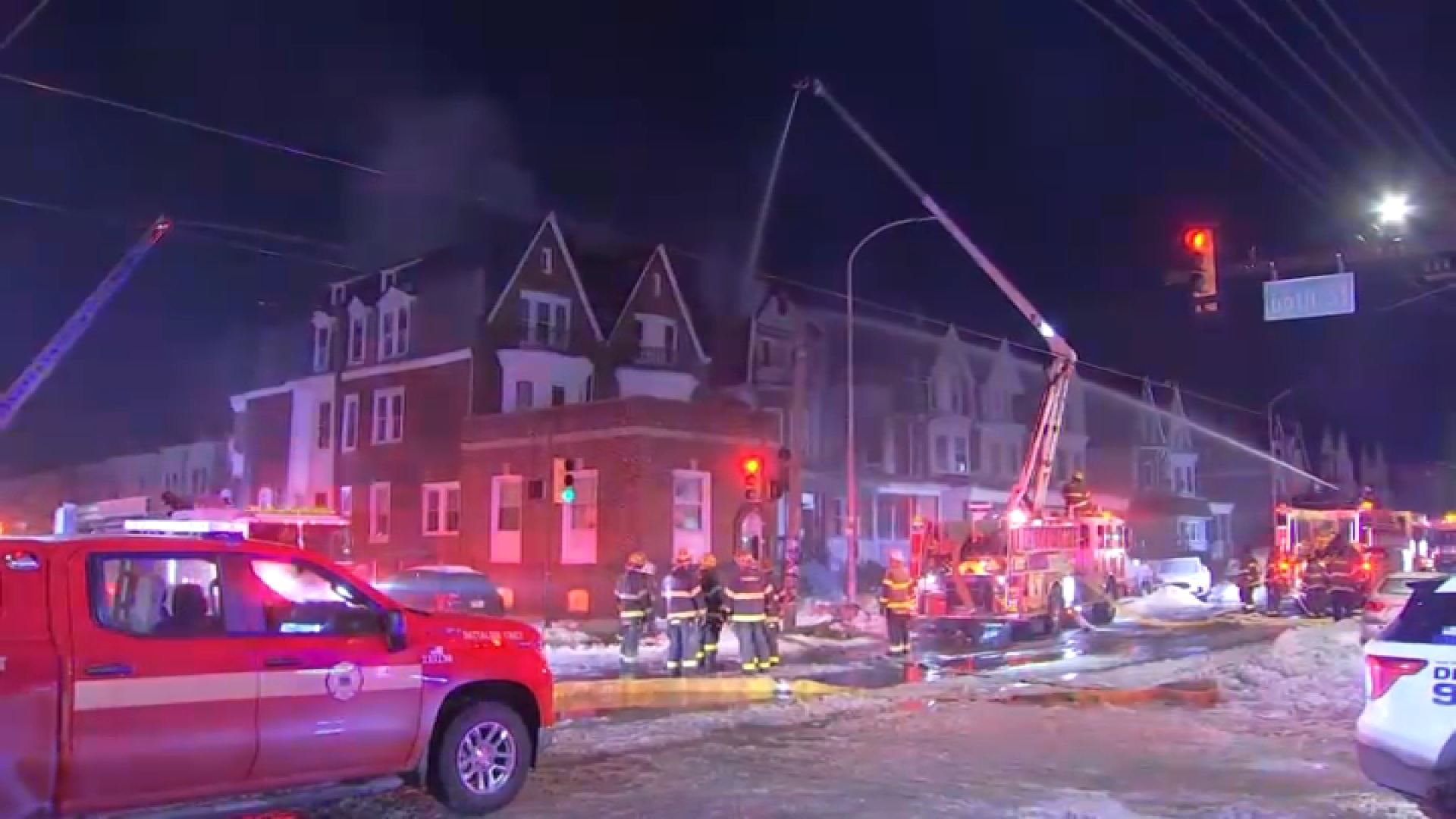 Firefighters respond to rowhome fire in Southwest Philly