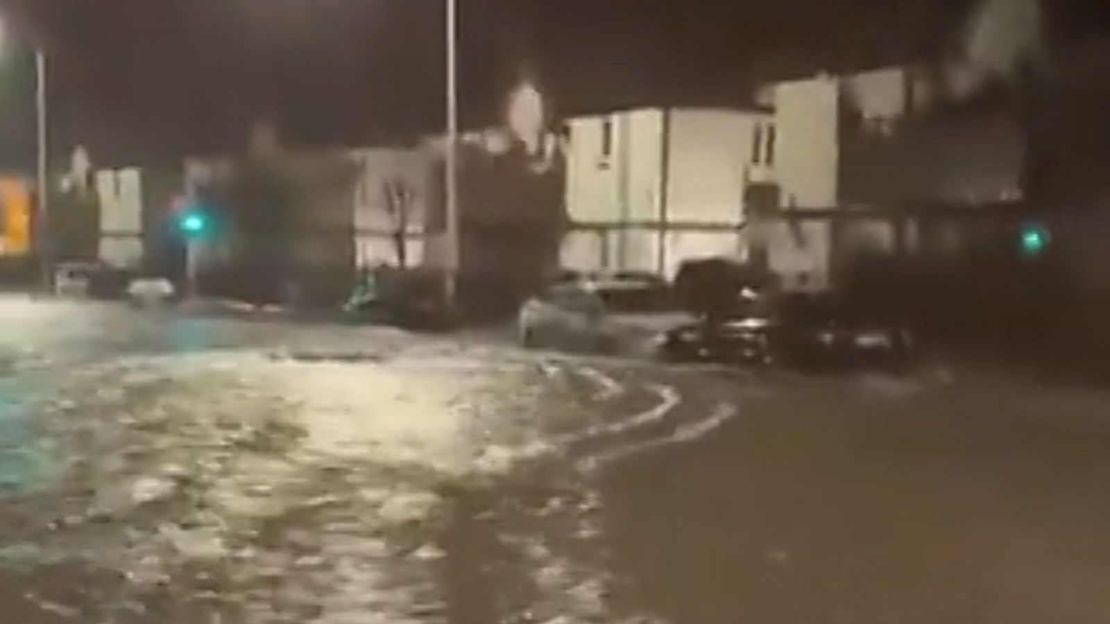 Roads like rivers in Dublin