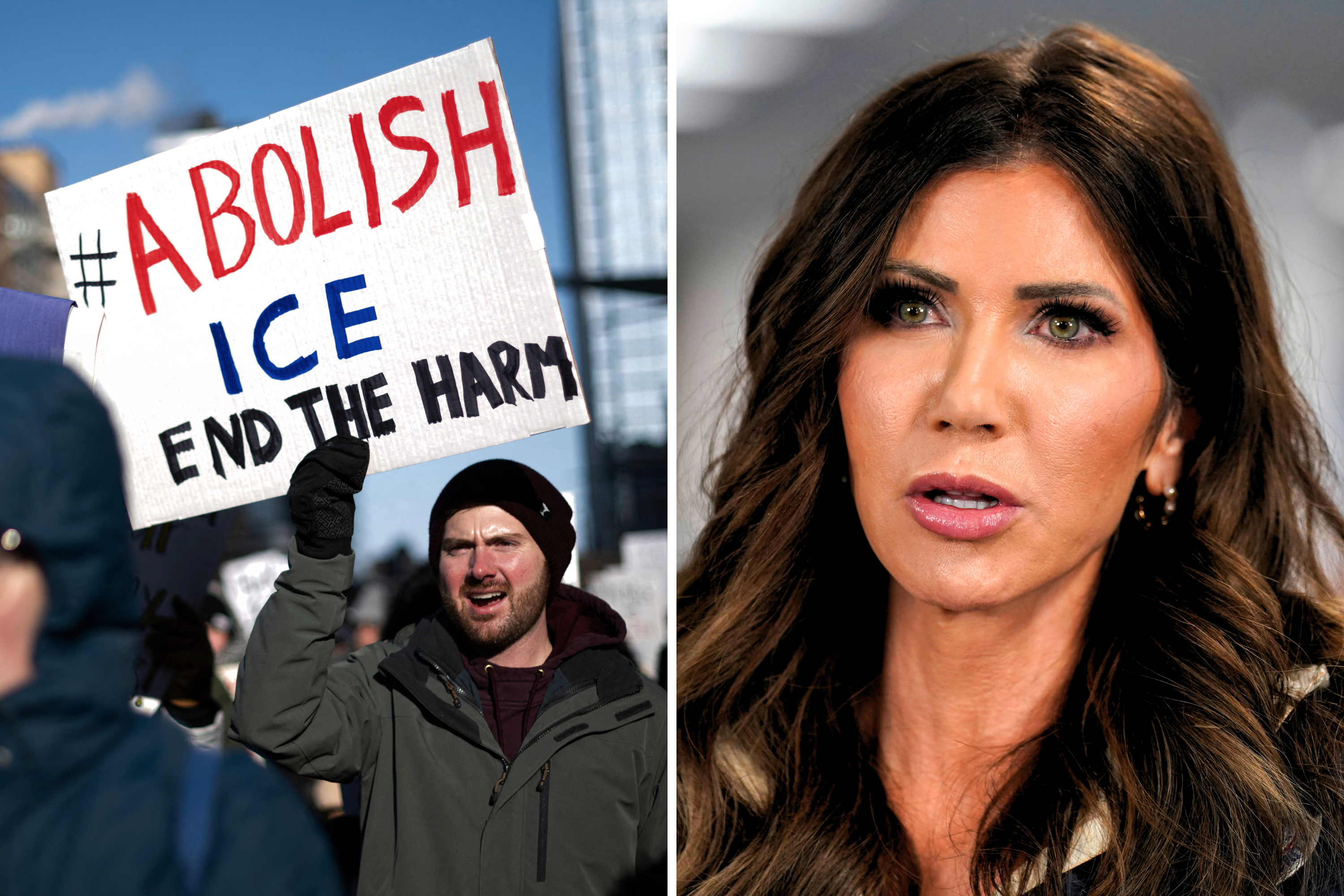 ICE, DHS and Noem approval rating spell disaster for Trump(00)
