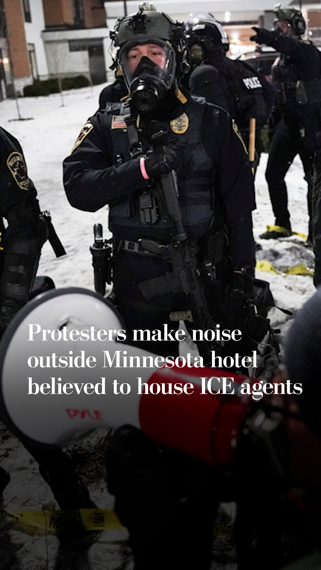 Protesters hold noise demo outside Minnesota hotel