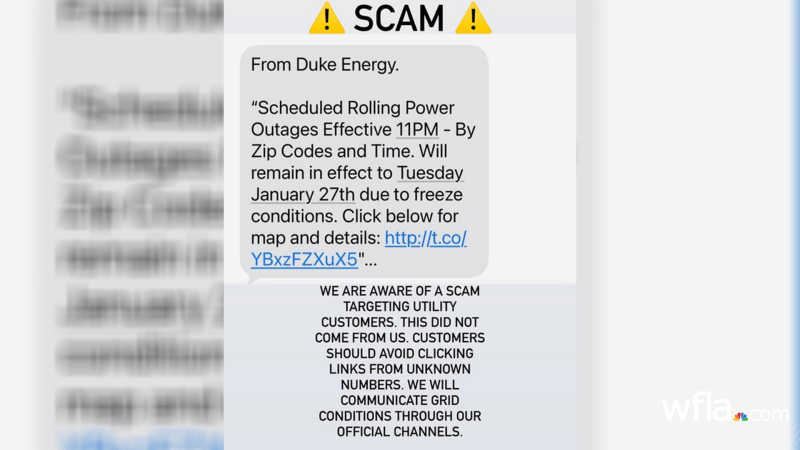 Duke Energy warns customers about text scam