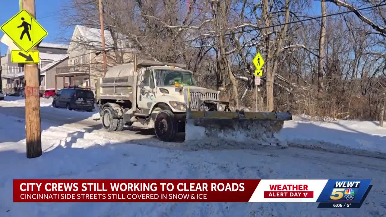 Cincinnati crews continue road clearing work, 95% of main roads now ...