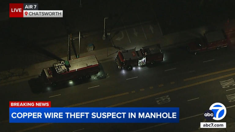 Copper wire theft sends suspect scurrying into LA manhole and refusing ...