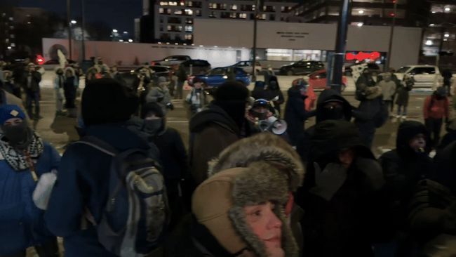 Protesters target Minneapolis hotel said to house ICE agents