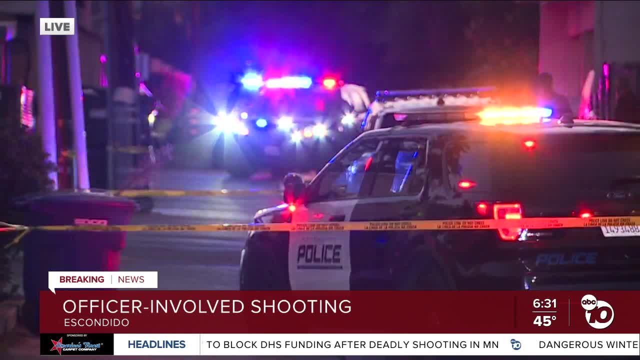 Officer-involved shooting under investigation in Escondido
