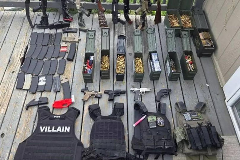 Secret 100ft tunnel and weapons bunker discovered at MAGA activist's ...