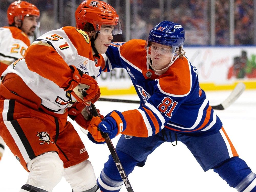 Edmonton Oilers call on rookie to fill void in Game 2 against Anaheim