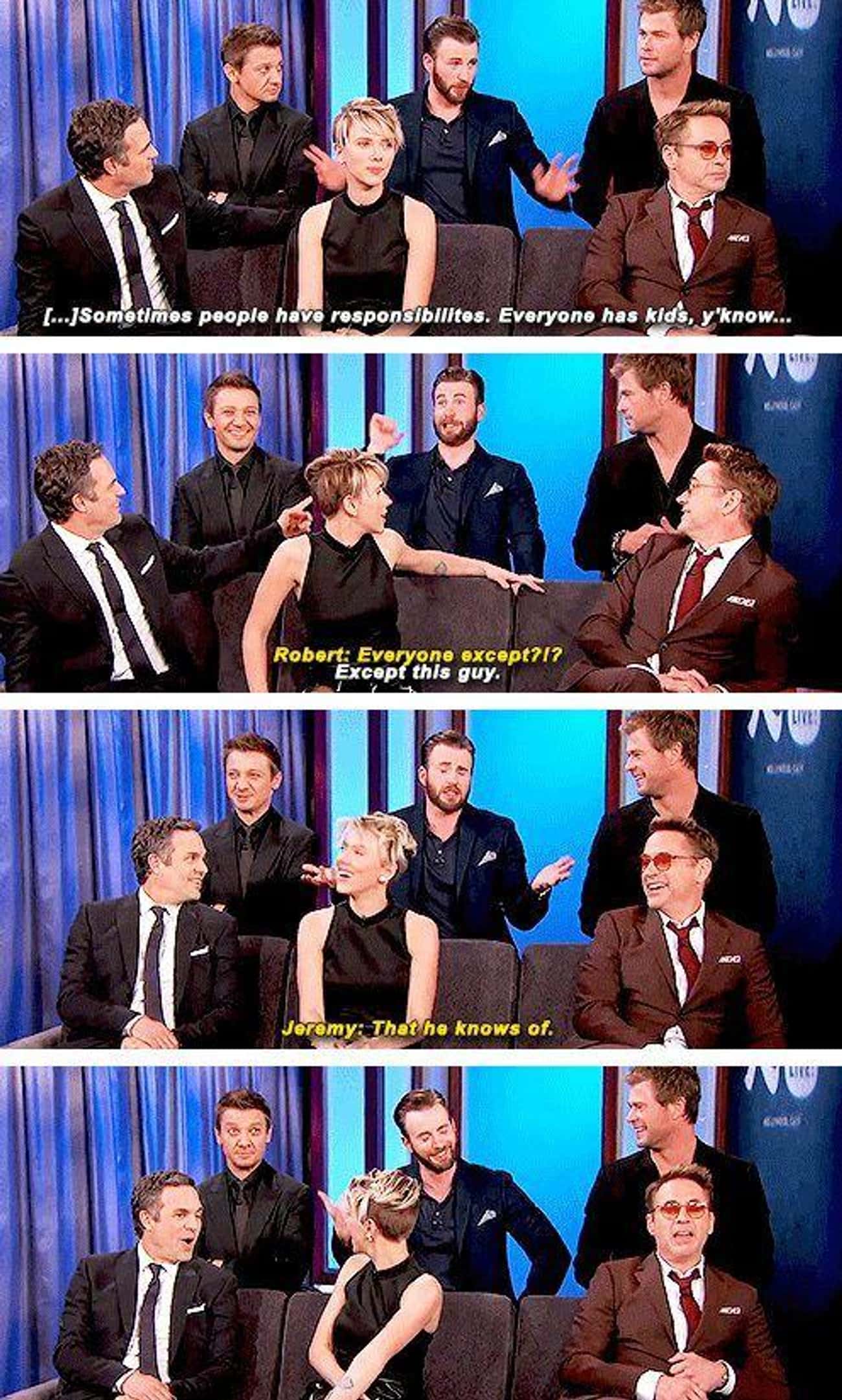 When the Avengers roast each other off camera
