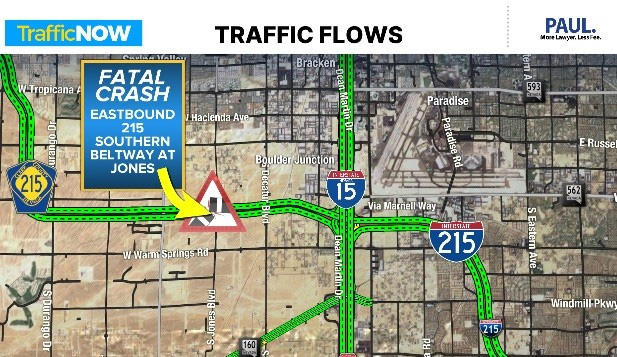 Las Vegas 215 Southern Beltway closed at Jones after 3-car deadly crash