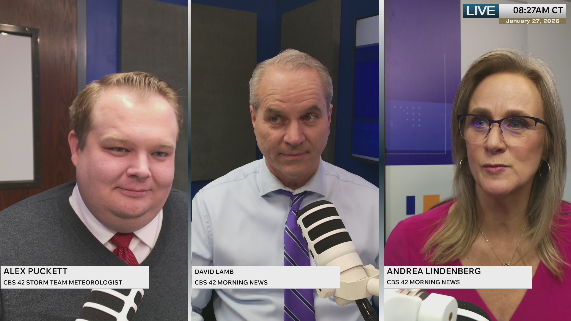 CBS 42+ mornings 1/27