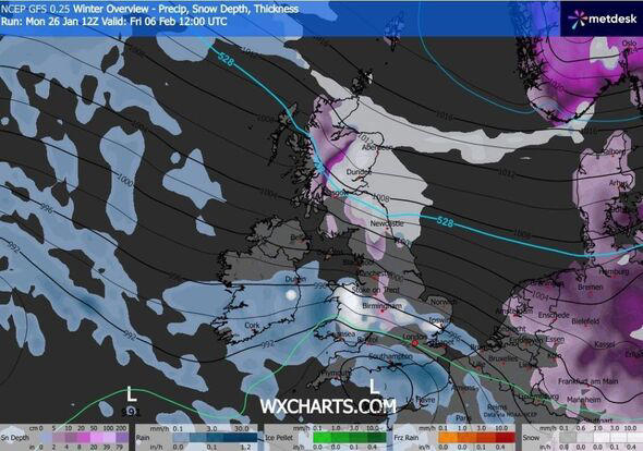 Snow forecast maps show UK buried for 6 days straight as new 100cm ...