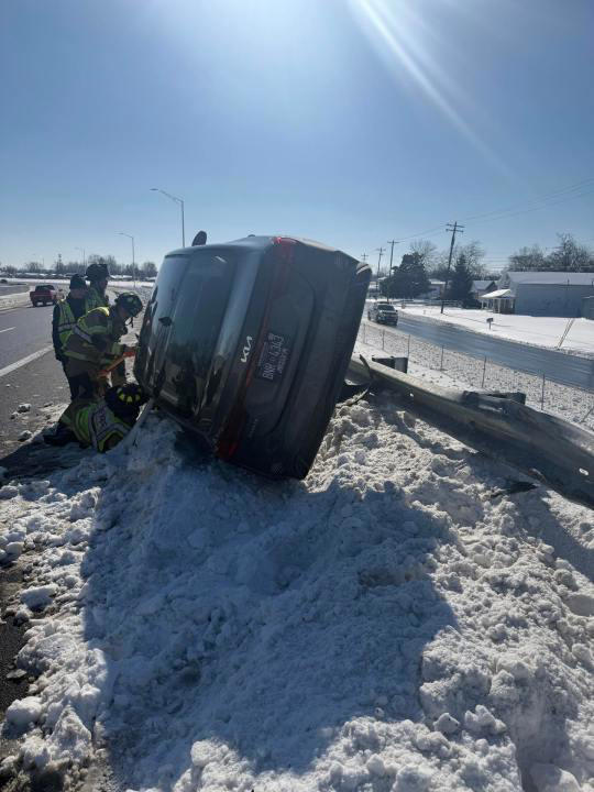 First responders at scene of rollover on US 41