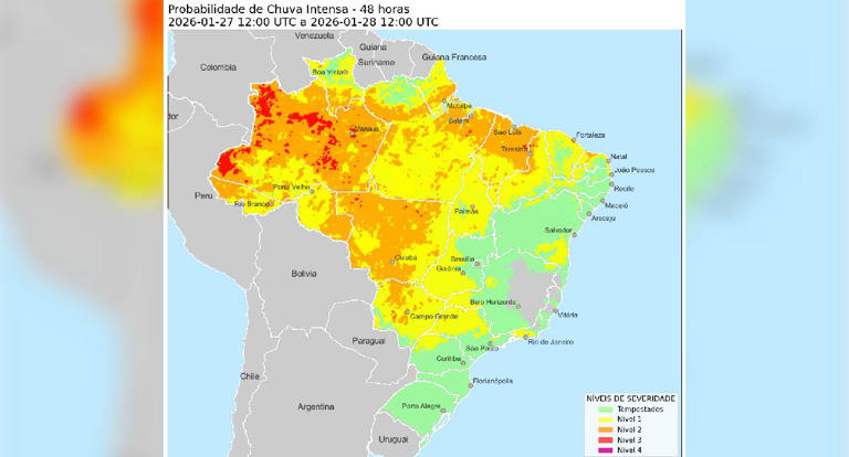 INPE e CPTEC projetam chuvas significativas em Rondônia para as ...
