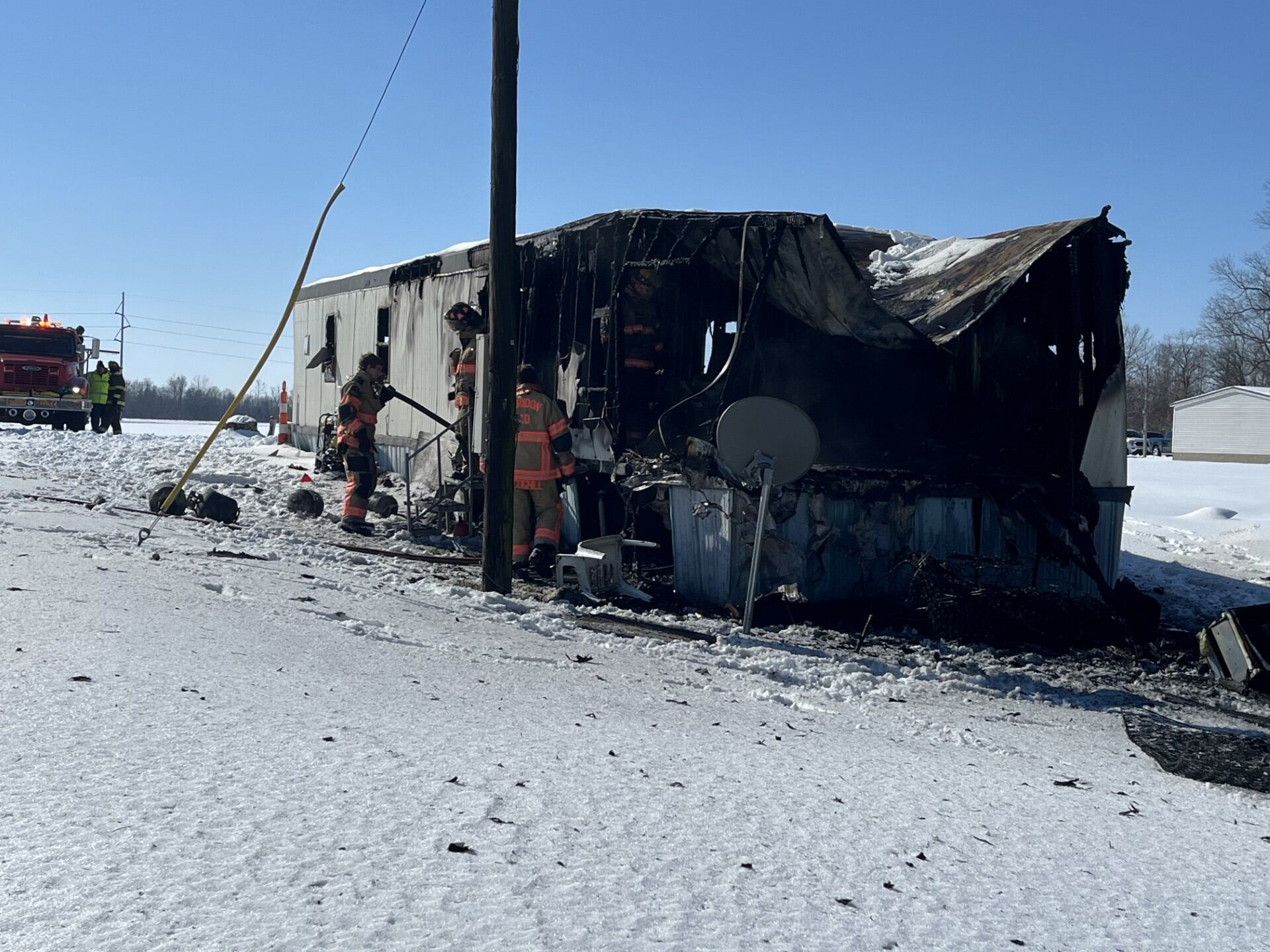Mobile home catches fire in Henderson